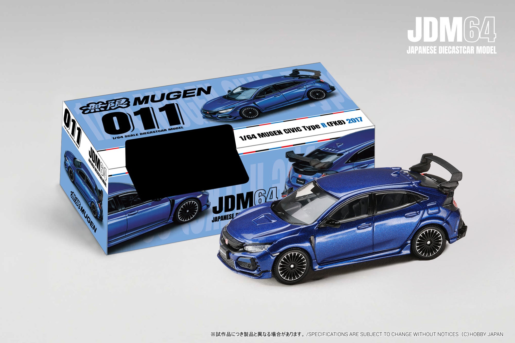 Preorder] Hobby Japan 1:64 MUGEN CIVIC TYPE R (FK8) 2017 Racing