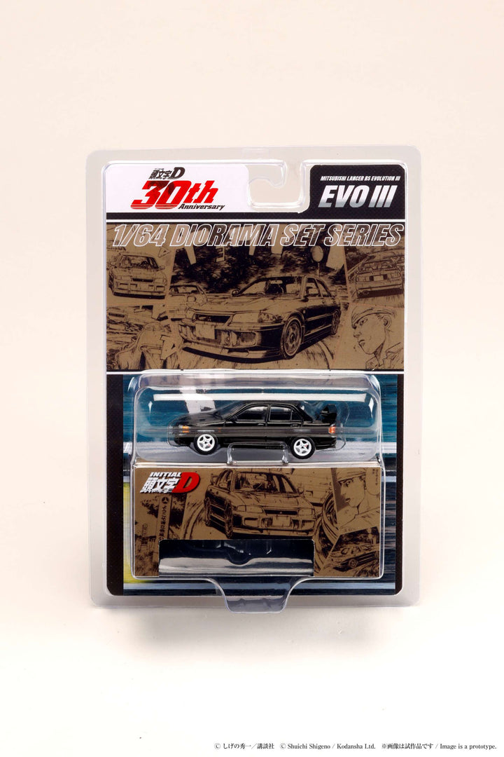 [Preorder] Hobby Japan 1:64 Mitsubishi Lancer RS Evolution III / INITIAL D  Kyoichi Sudo VS Ryosuke Takahashi HJDMD004