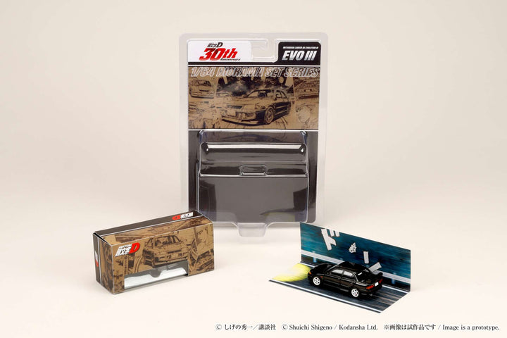[Preorder] Hobby Japan 1:64 Mitsubishi Lancer RS Evolution III / INITIAL D  Kyoichi Sudo VS Ryosuke Takahashi HJDMD004
