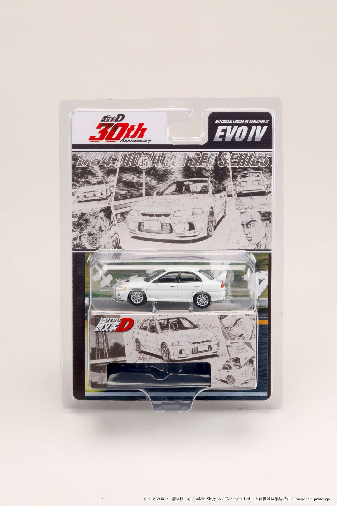 [Preorder] Hobby Japan 1:64 Mitsubishi Lancer RS Evolution IV / INITIAL D  Seiji Iwaki VS Takumi Fujiwara HJDMD005