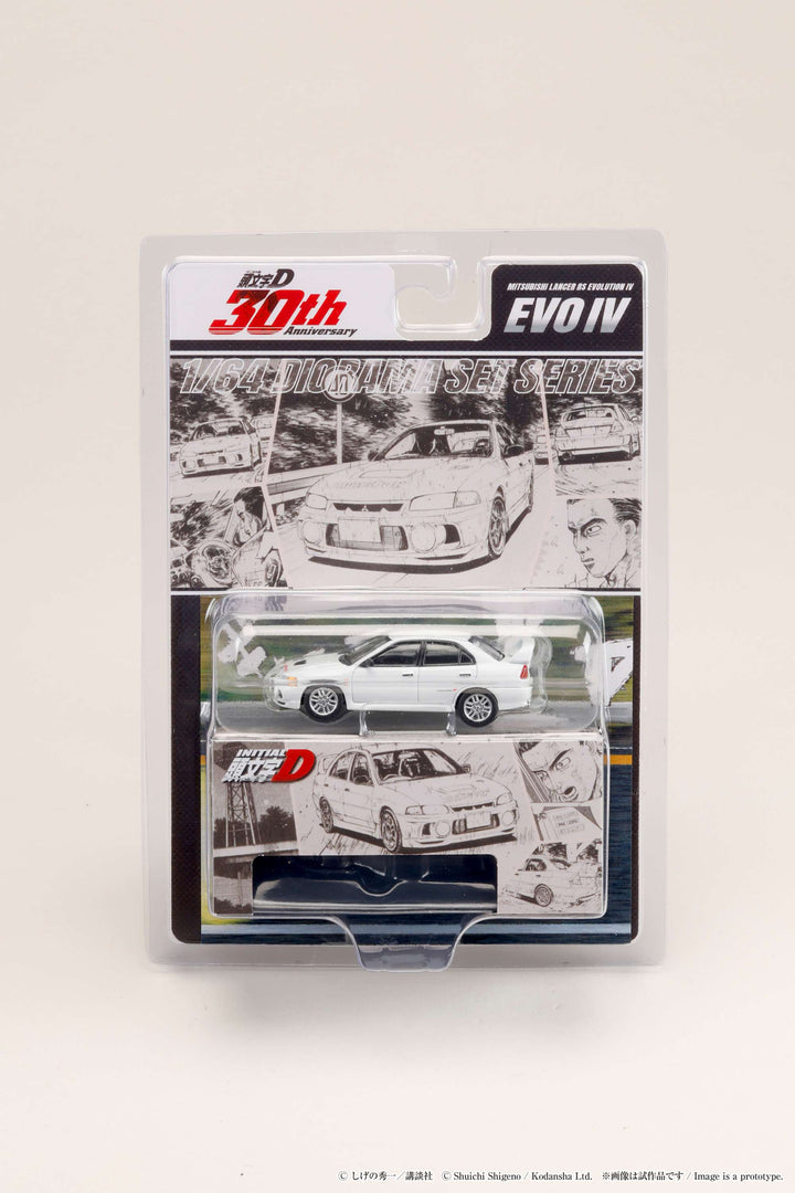 [Preorder] Hobby Japan 1:64 Mitsubishi Lancer RS Evolution IV / INITIAL D  Seiji Iwaki VS Takumi Fujiwara HJDMD005