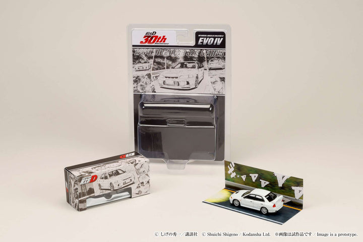 [Preorder] Hobby Japan 1:64 Mitsubishi Lancer RS Evolution IV / INITIAL D  Seiji Iwaki VS Takumi Fujiwara HJDMD005