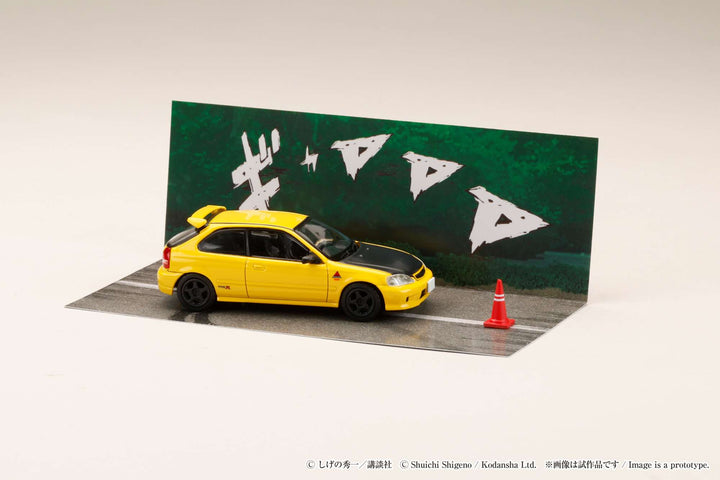 [Preorder] Hobby Japan 1:64 Honda CIVIC (EK9) Todojuku / INITIAL D  Tomoyuki Tachi VS Takumi Fujiwara HJDMD007
