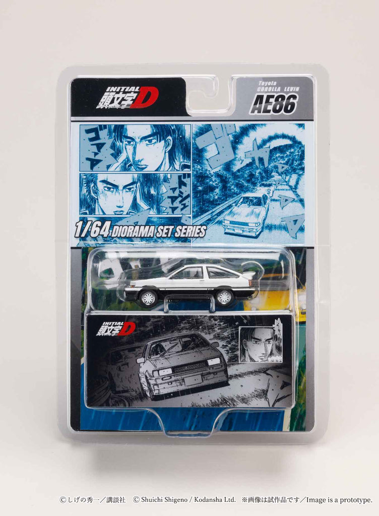 Hobby Japan 1/64 AE86 Levinミニカー セット Preorder] Hobby Japan 1:64 Initial D Diorama Set Series Toyota ミニカー