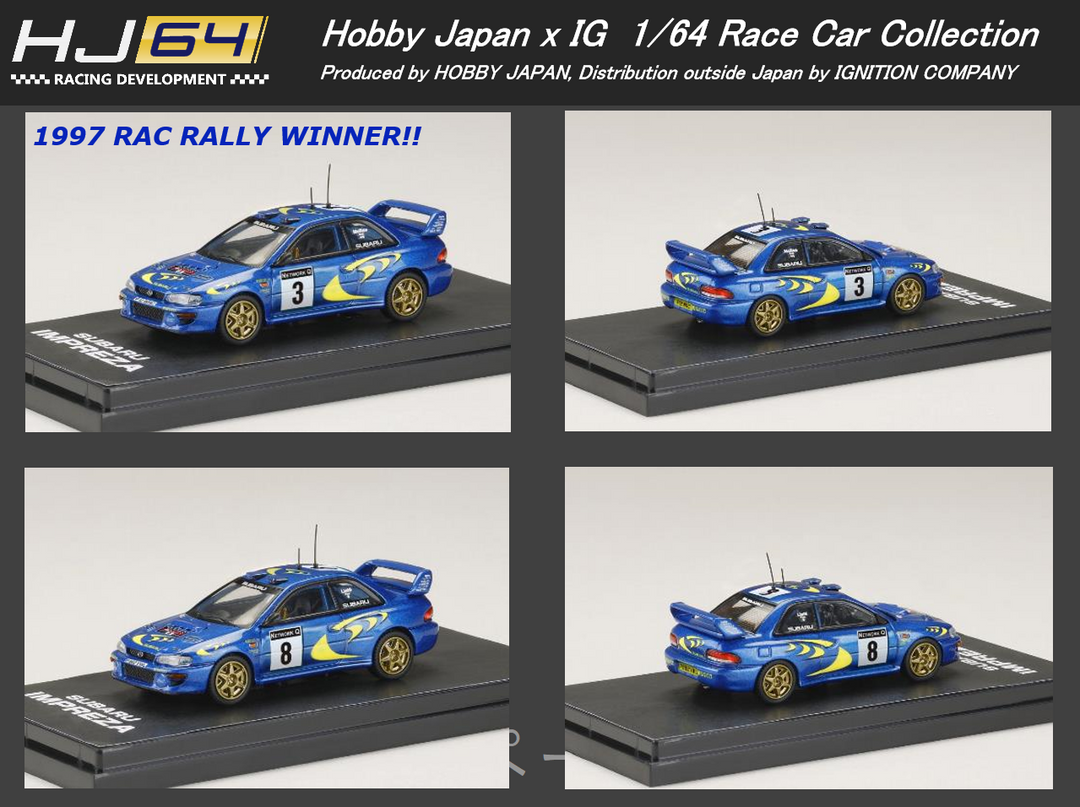Hobby Japan X IG Model 1:64 Subaru Impreza WRC 1997 (RAC RALLY)