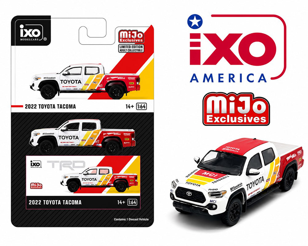 [Preorder] IXO Model 1:64 2022 Toyota Tacoma Racing TRD White IAPR1041
