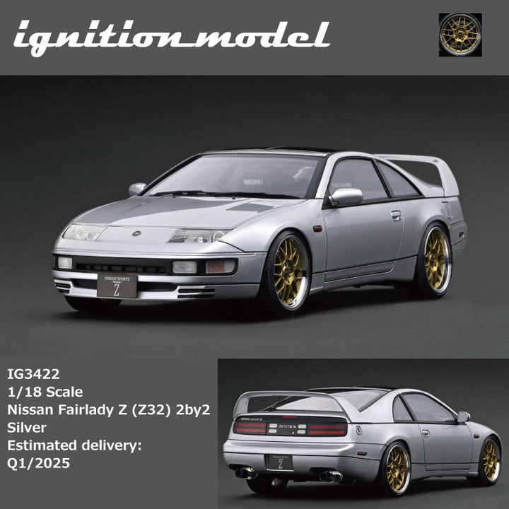 [Preorder] Ignition Model 1:18 Nissan Fairlady Z (Z32) 2by2 Silver IG3422