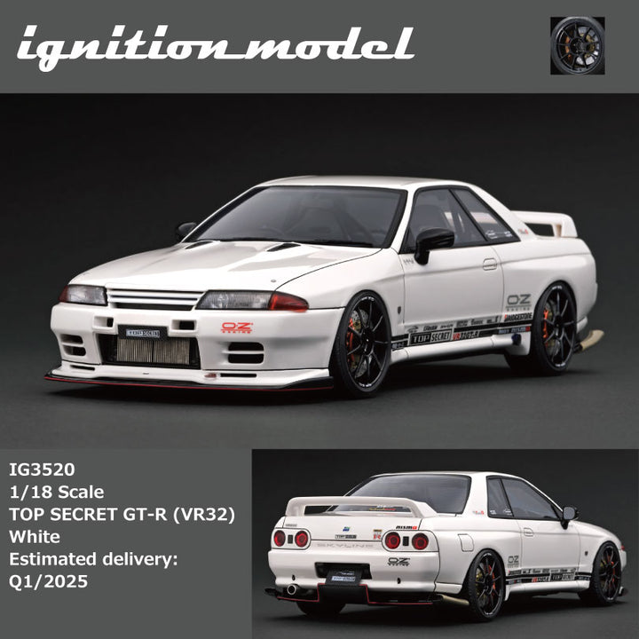 [Preorder] Ignition Model 1:18 TOP SECRET Nissan Skyline GT-R (VR32) White