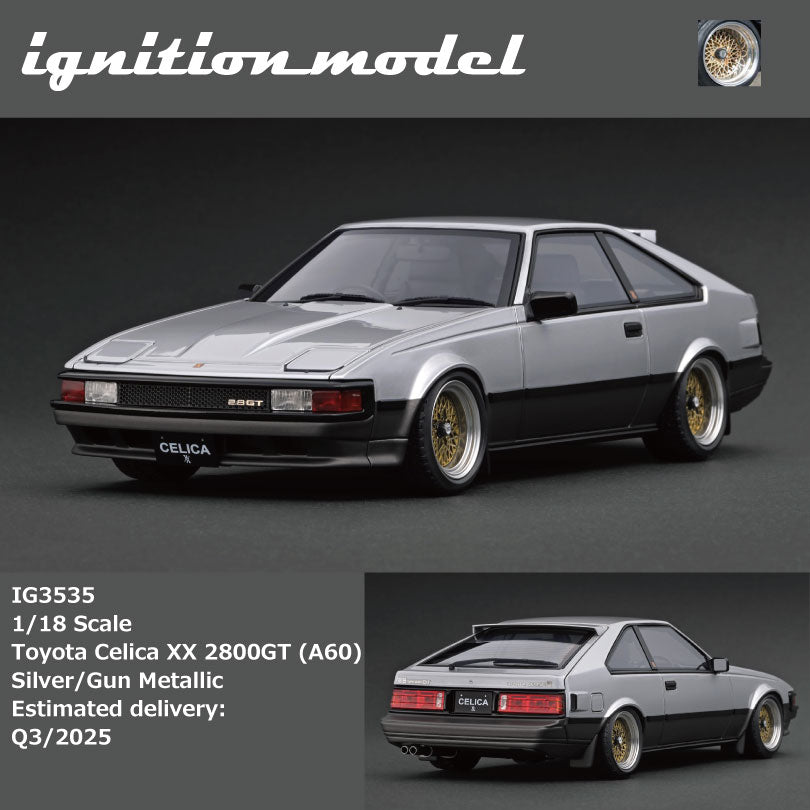 Ignition Model 1:18 Toyota Celica XX 2800GT (A60) Silver/Gun Metallic IG3535