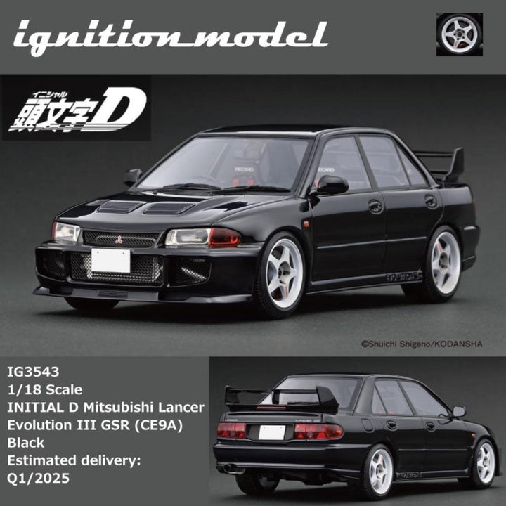 [Preorder] Ignition Model 1:18 INITIAL D Mitsubishi Lancer Evolution III GSR (CE9A) Black