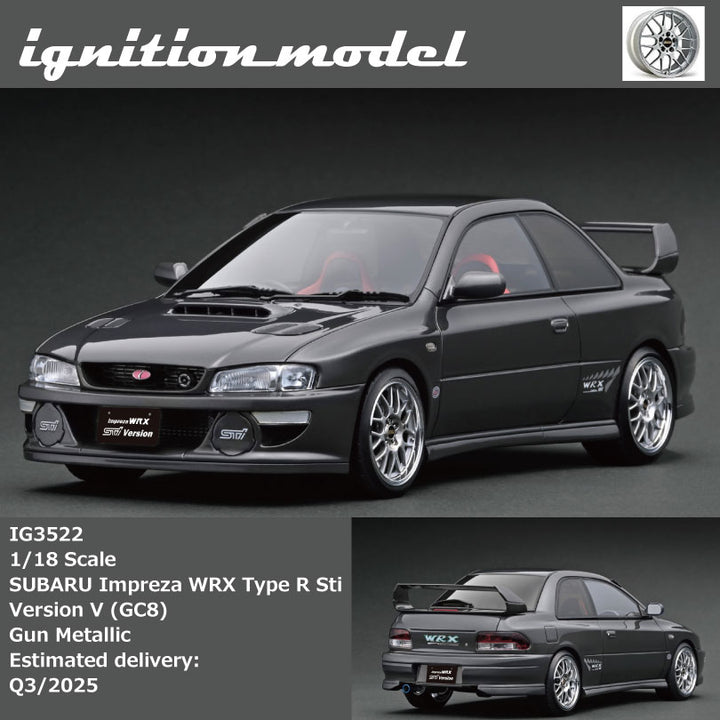 Ignition Model 1:18 SUBARU Impreza WRX Type R Sti Version V (GC8) Gun Metallic IG3552