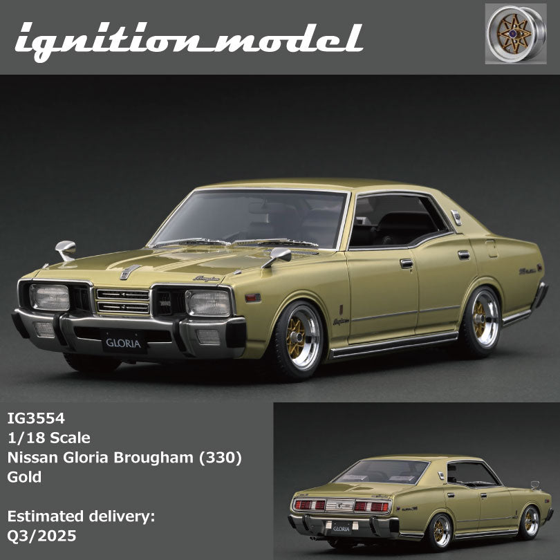 Ignition Model 1:18 Nissan Gloria Brougham (330) Gold IG3554