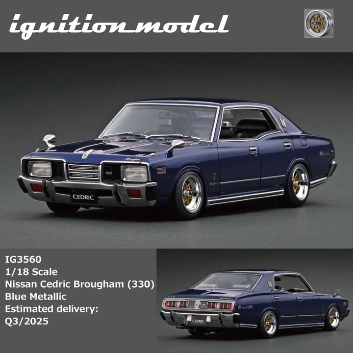 Ignition Model 1:18 Nissan Cedric Brougham (330) Blue Metallic IG3560