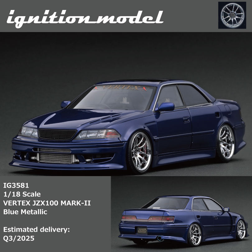 Ignition Model 1:18 VERTEX JZX100 MARK-II Blue Metallic IG3581