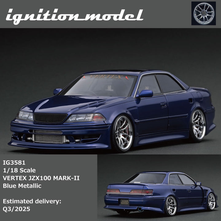 Ignition Model 1:18 VERTEX JZX100 MARK-II Blue Metallic IG3581