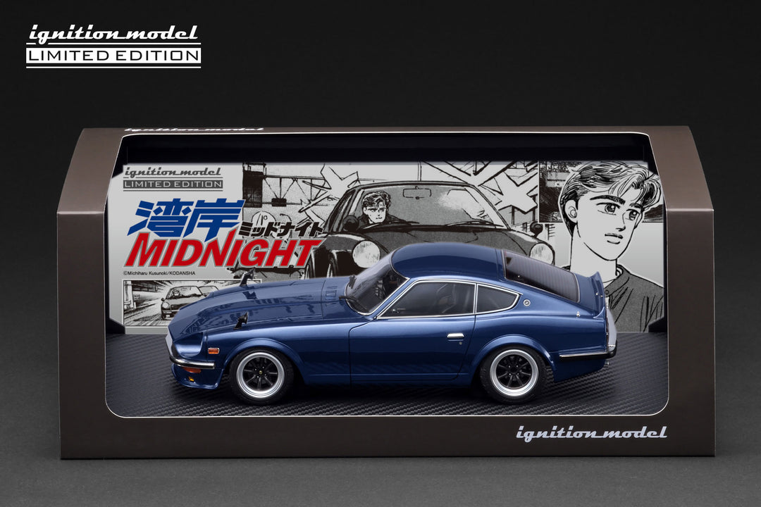 [Preorder] Ignition Model 1:18 NISSAN Fairlady Z (S30) Blue MIDNIGHT Devil's Z With Mr. Akio Asakura IG3591