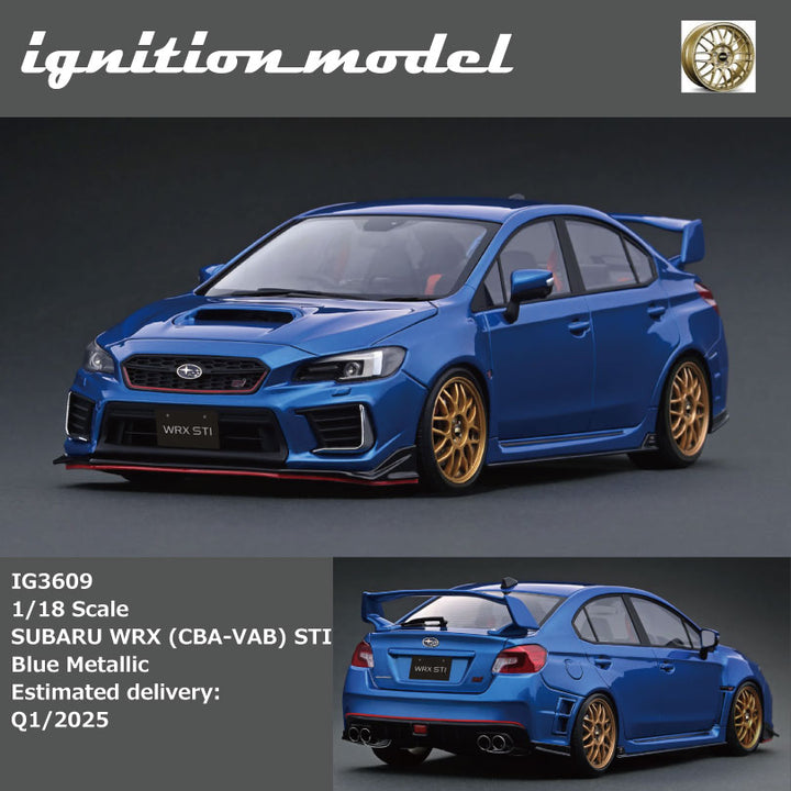 [Preorder] Ignition Model 1:18 SUBARU WRX (CBA-VAB) STI Blue