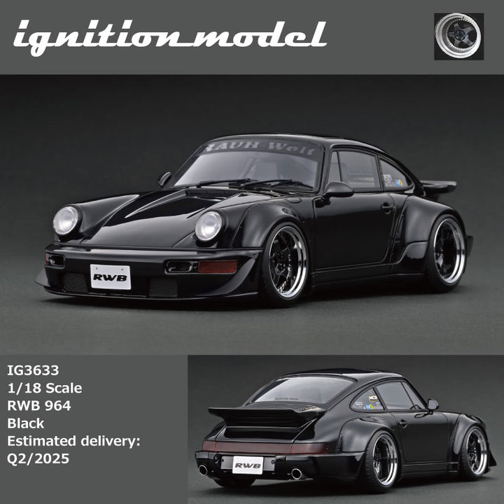 [Preorder] Ignition Model 1:18 RWB 964 Black IG3633