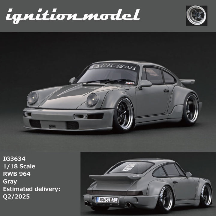 [Preorder] Ignition Model 1:18 RWB 964 Gray IG3634