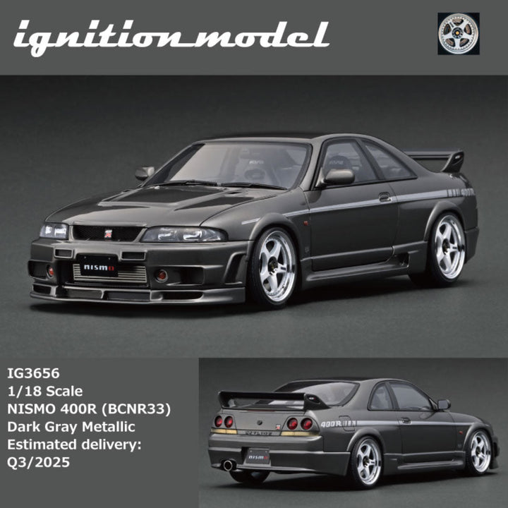 [Preorder] Ignition Model 1:18 Nissan NISMO 400R (BCNR33) Dark Gray Metallic IG3656