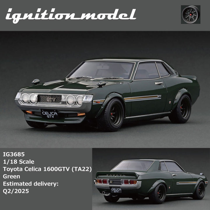 [Preorder] Ignition Model 1:18 Toyota Celica 1600GTV (TA22) Green IG3685