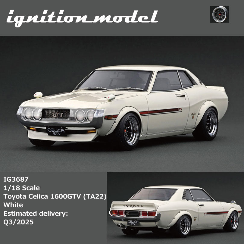 Ignition Model 1:18 Toyota Celica 1600GTV (TA22) White – Horizon Ignition Model 1:18 Toyota Celica 1600GTV (TA22) White – Horizon
