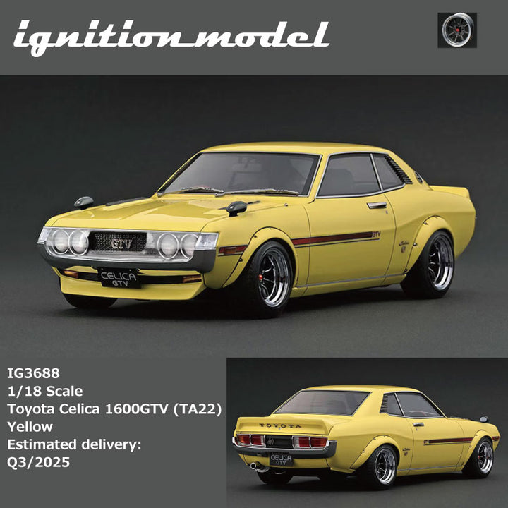 Ignition Model 1:18 Toyota Celica 1600GTV (TA22) Yellow IG3688