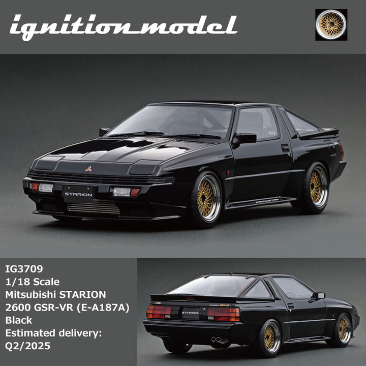 [Preorder] Ignition Model 1:18 Mitsubishi STARION 2600 GSR-VR  (E-A187A) Black IG3709