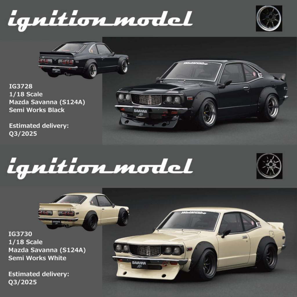 IGNITION MODEL 1:18 Mazda Savanna (S124A) Semi Works (2 Versions IGNITION MODEL 1:18 Mazda Savanna (S124A) Semi Works (2 Versions