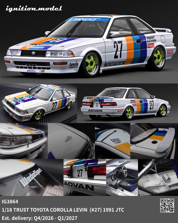 [Preorder] Ignition Model 1:18 TRUST TOYOTA COROLLA LEVIN (