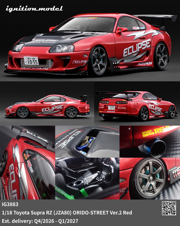 Preorder] Ignition Model 1:18 Toyota Supra RZ (JZA80) ORIDO-STREET