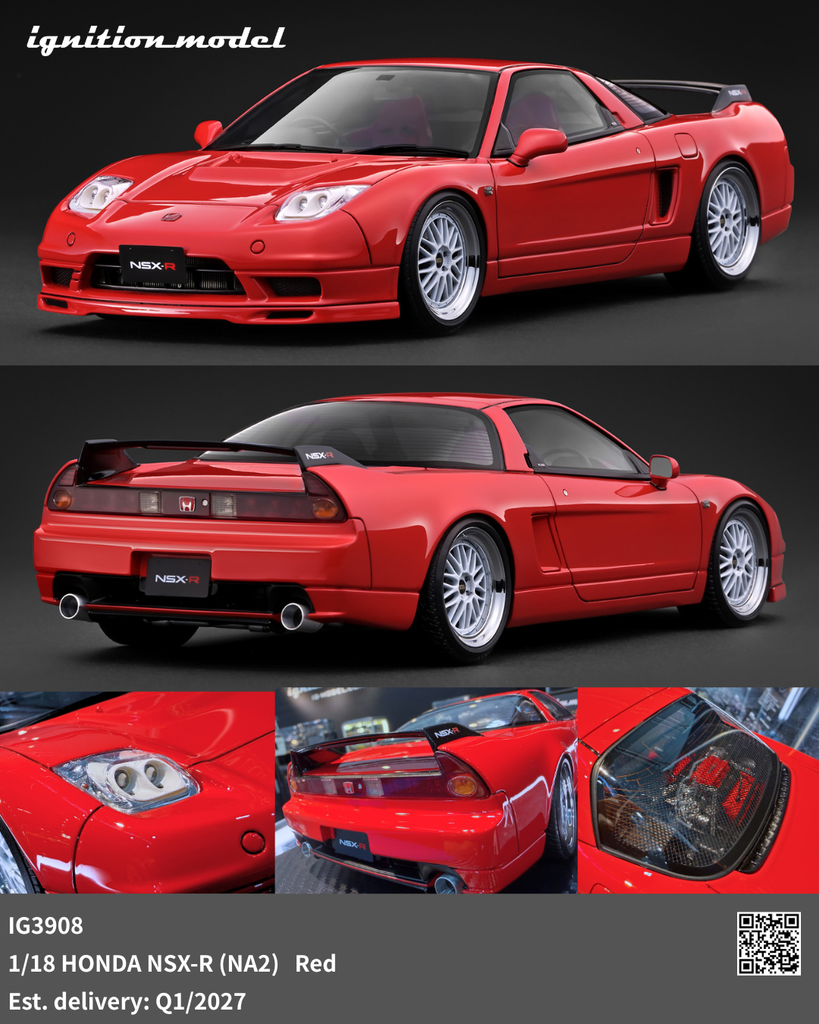 Preorder] Ignition Model 1:18 Honda NSX-R (NA2) Red IG3908