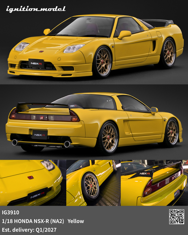 Preorder] Ignition Model 1:18 Honda NSX-R (NA2) Yellow IG3910