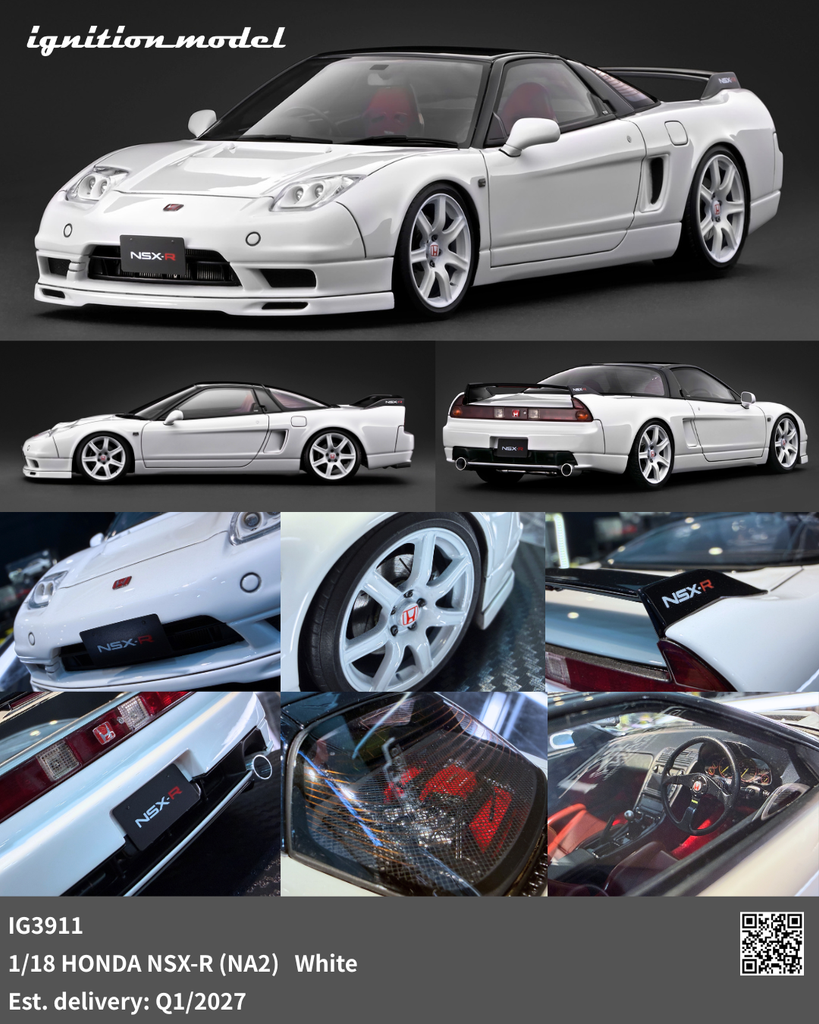Preorder] Ignition Model 1:18 Honda NSX-R (NA2) White IG3911