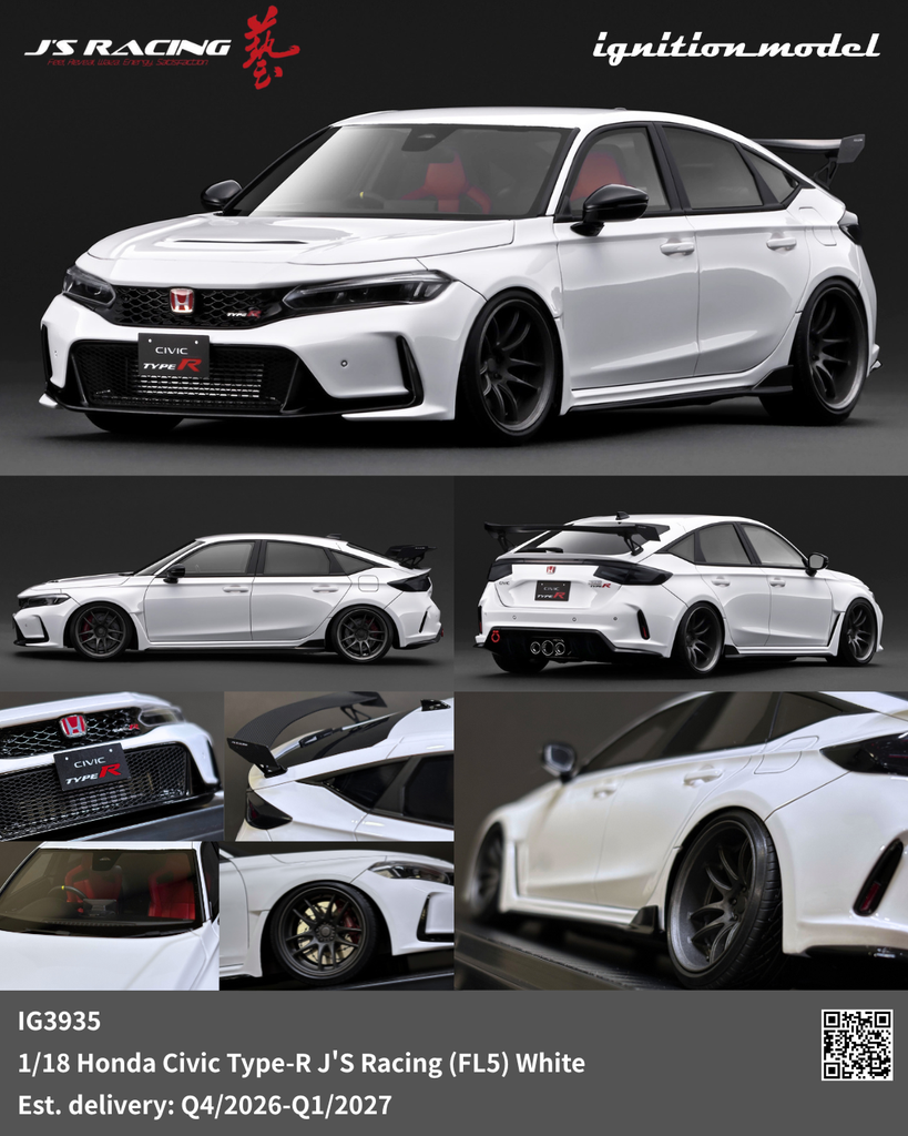 Preorder] Ignition Model 1:18 Honda Civic Type-R J'S Racing (FL5