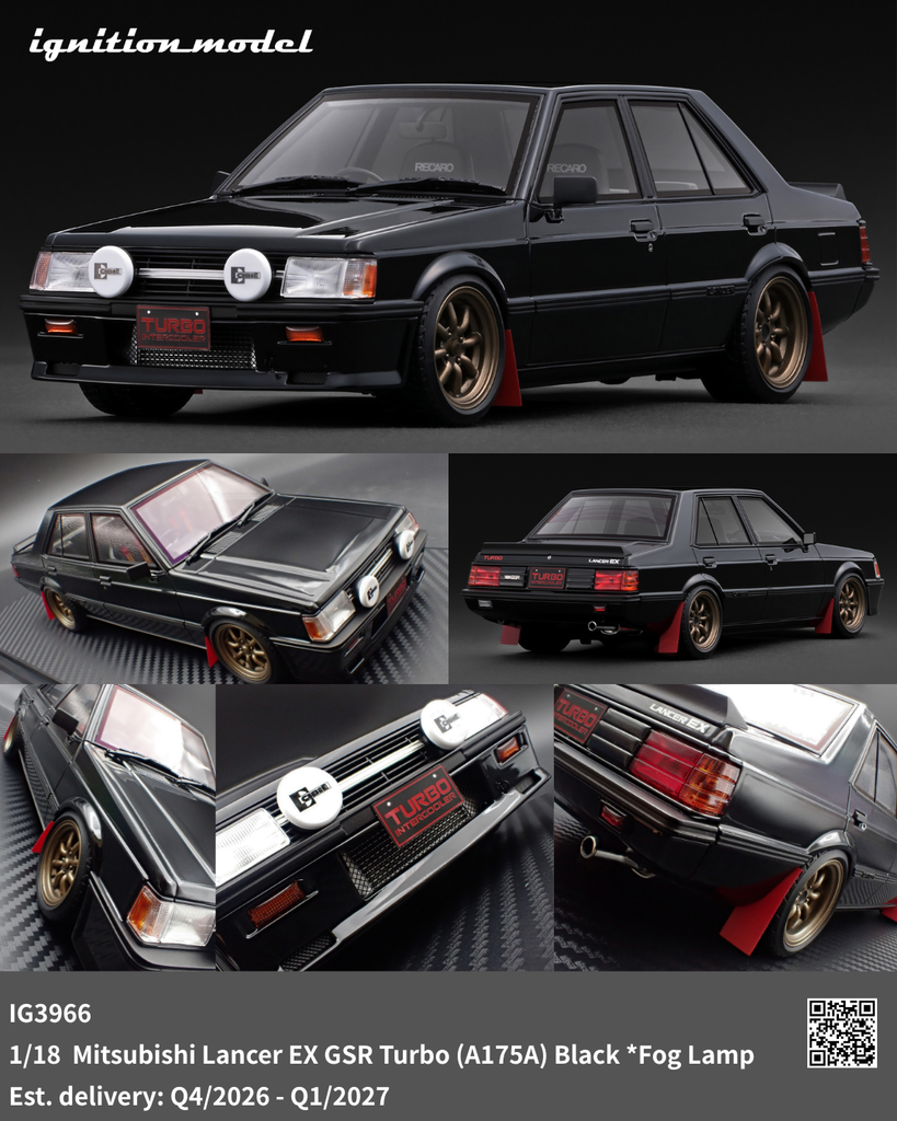 未開封 DISM 三菱 ランサーEXターボ GSR インタークーラー ブラック Preorder] Ignition Model 1:18 Mitsubishi Lancer EX GSR Turbo