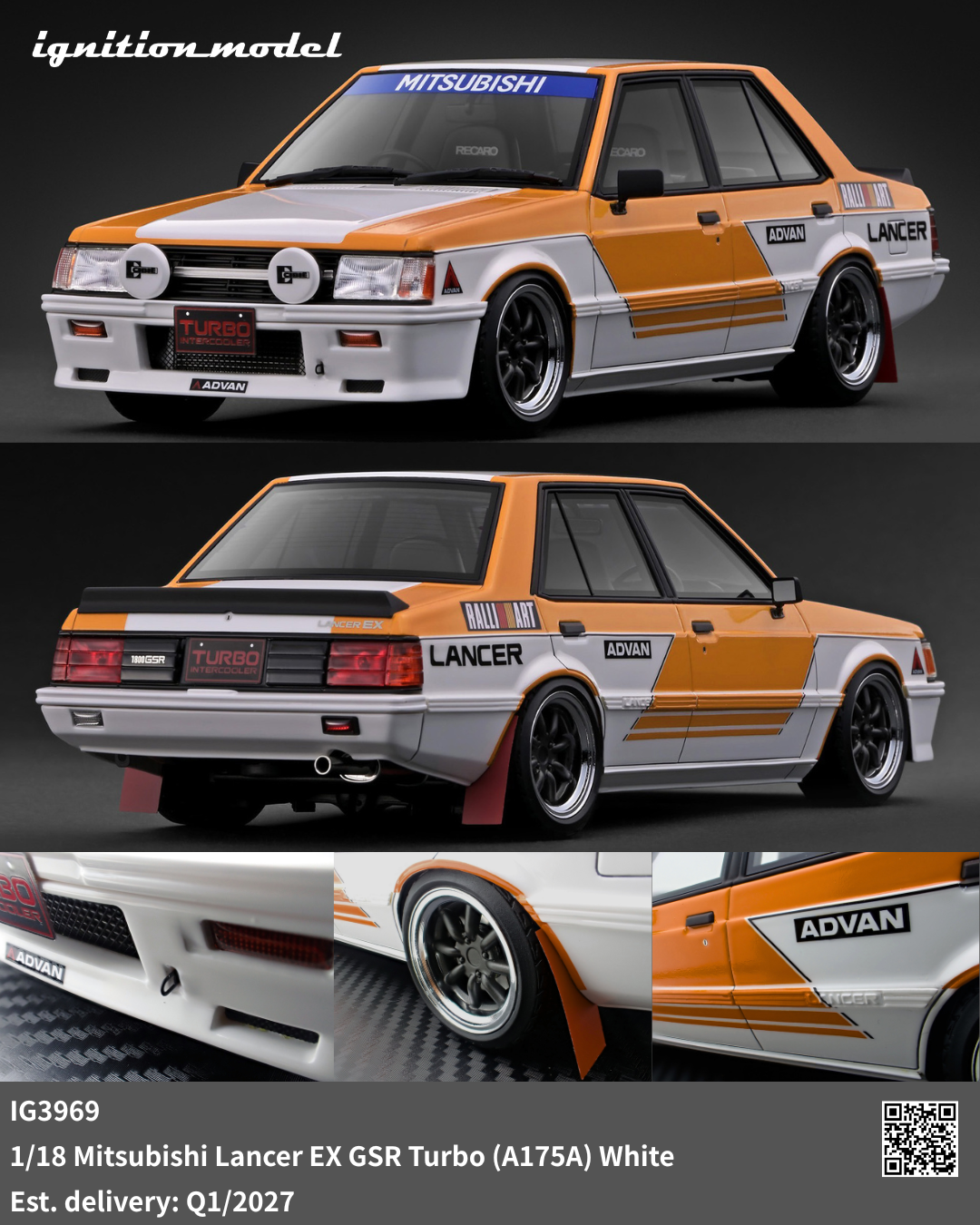 [Preorder] Ignition Model 1:18 Mitsubishi Lancer EX GSR Turbo (A175A) White IG3969