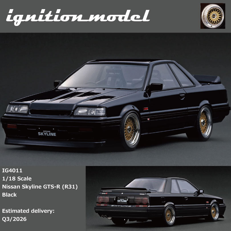Preorder] Ignition Model 1:18 Nissan Skyline GTS-R (R31) Black