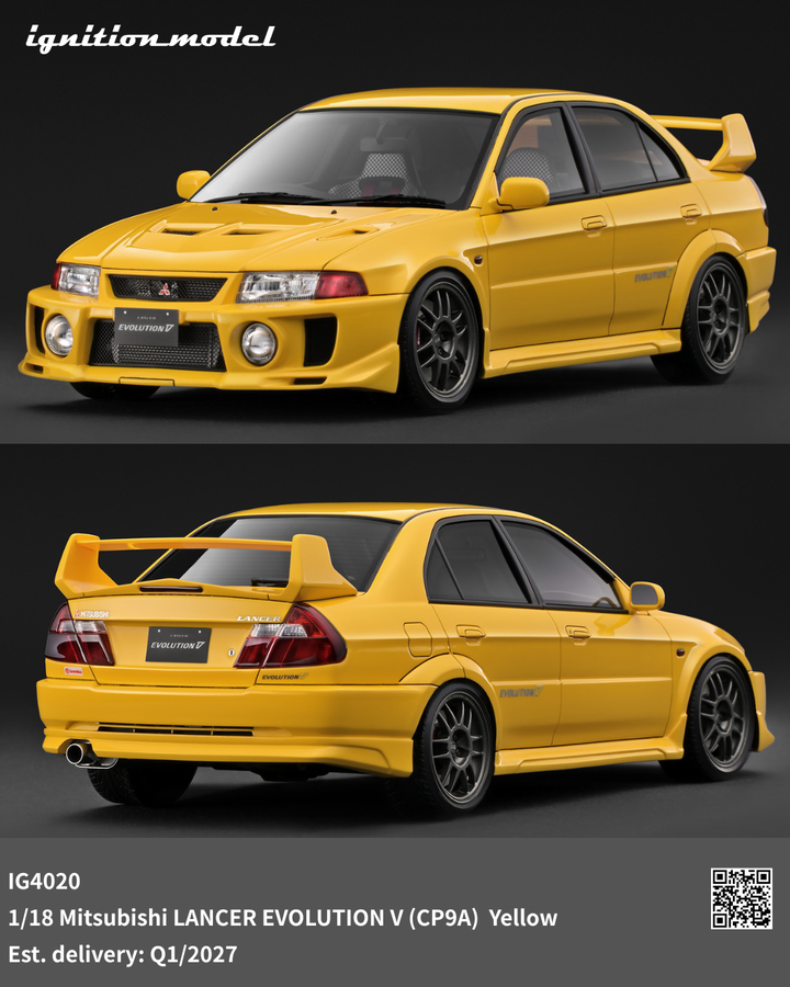 [Preorder] Ignition Model 1:18 Mitsubishi LANCER EVOLUTION V (CP9A) Yellow IG4020