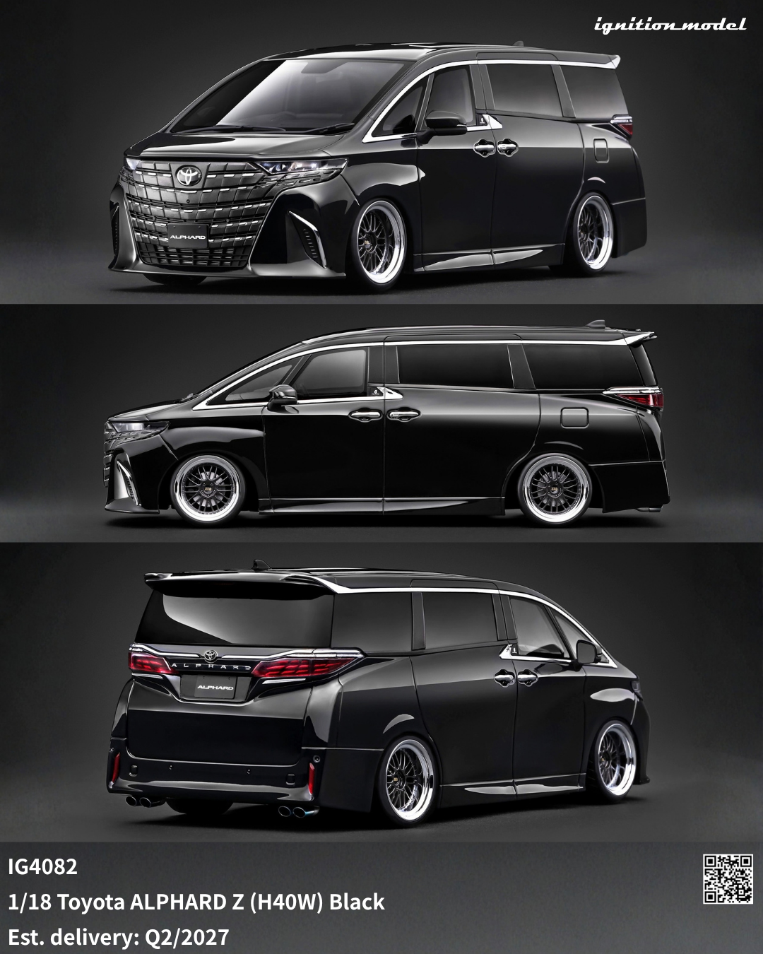 [Preorder] Ignition Model 1:18 Toyota ALPHARD Z (H40W) Black IG4082