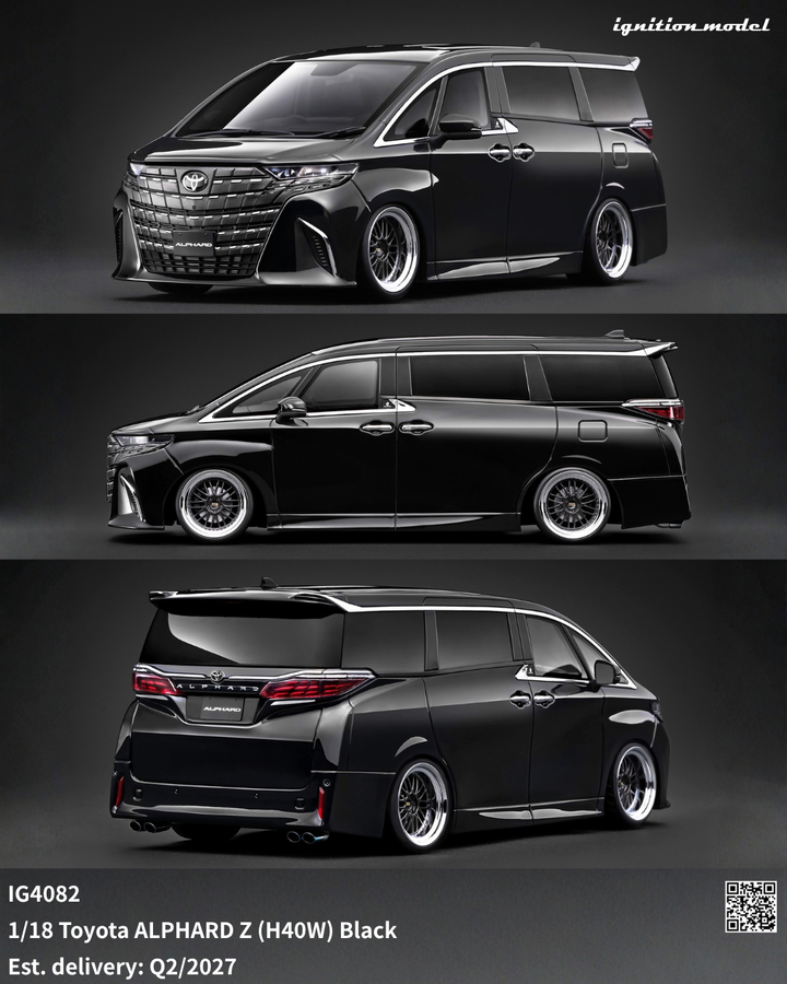 [Preorder] Ignition Model 1:18 Toyota ALPHARD Z (H40W) Black IG4082