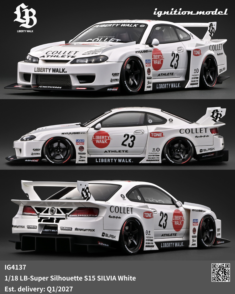 Preorder] Ignition Model 1:18 LB-Super Silhouette S15 SILVIA White
