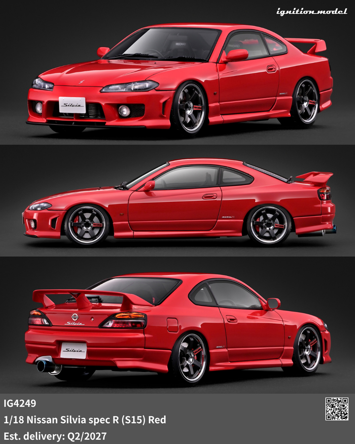 [Preorder] Ignition Model 1:18 Nissan Silvia spec R (S15) Red IG4249