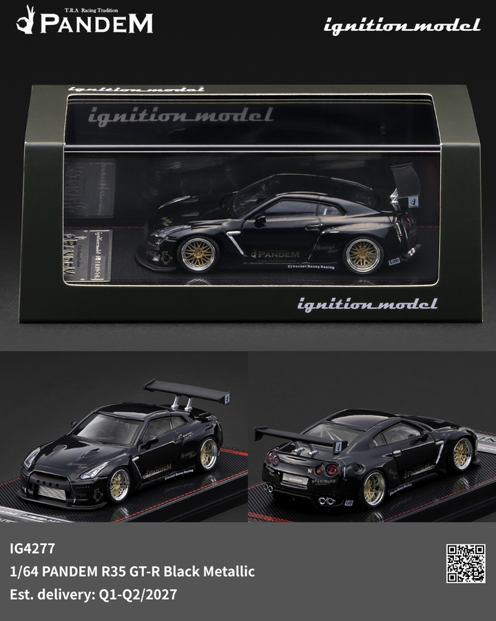 [Preorder] Ignition Model 1:64 PANDEM R35 GT-R Black Metallic IG4277