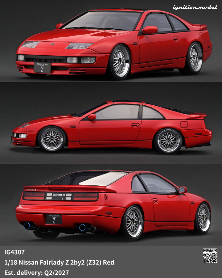 [Preorder] Ignition Model 1:18 Nissan Fairlady Z 2by2 (Z32) Red IG4307