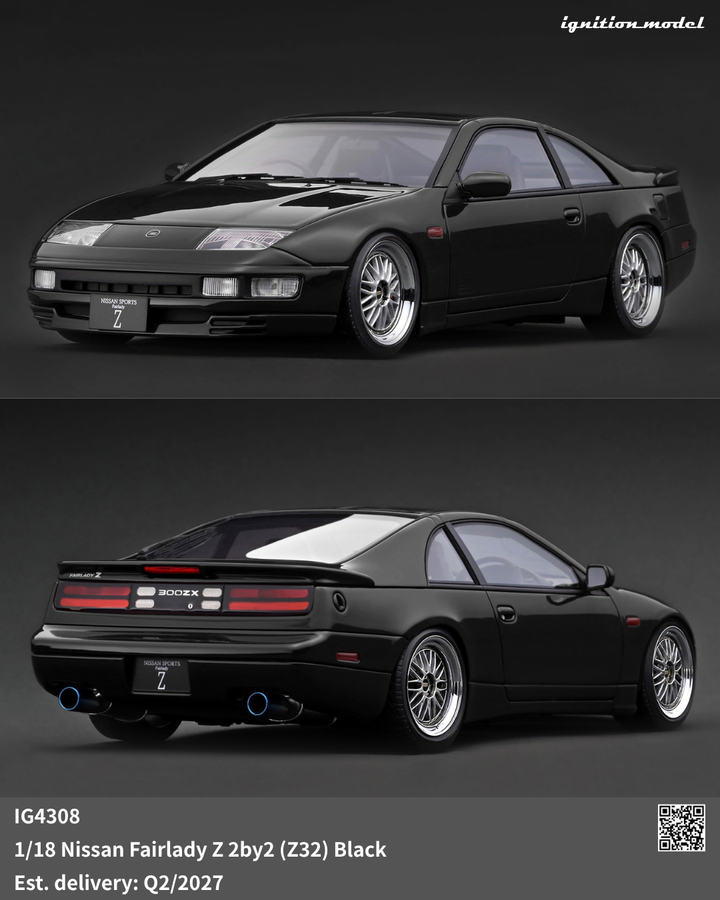 [Preorder] Ignition Model 1:18 Nissan Fairlady Z 2by2 (Z32) Black IG4308