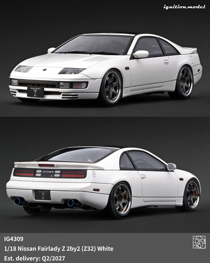 [Preorder] Ignition Model 1:18 Nissan Fairlady Z 2by2 (Z32) White IG4309