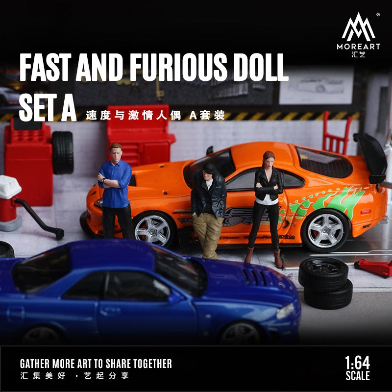 MoreArt 1:64 Fast & Furious Doll Set A MO642052