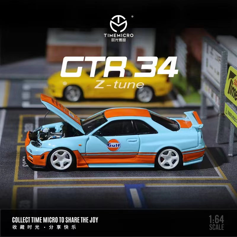 TimeMicro 1:64 Nissan Skyline GT-R R34 Gulf TM643414 – Horizon Diecast