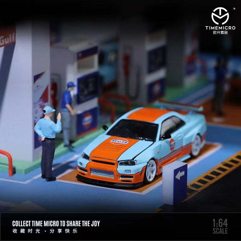 TimeMicro 1:64 Nissan Skyline GT-R R34 Gulf TM643414 – Horizon Diecast